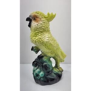 Vintage Maddux Of California Cockatoo Figurine 9" Ceramic MCM Colorful! READ